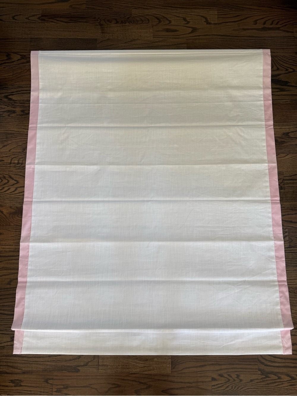 Pottery Barn Kids Linen Blackout Roman Shade White Pink